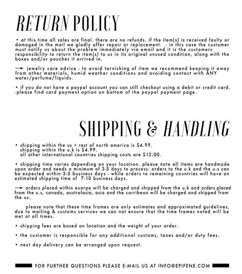 Shipping & Returns Policy